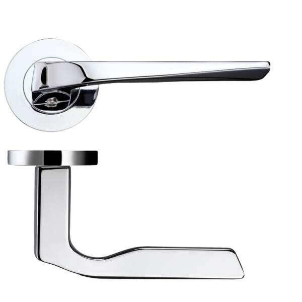 Ironmongery Carina Polished Chrome Tone Privacy Handle Hardware Pack