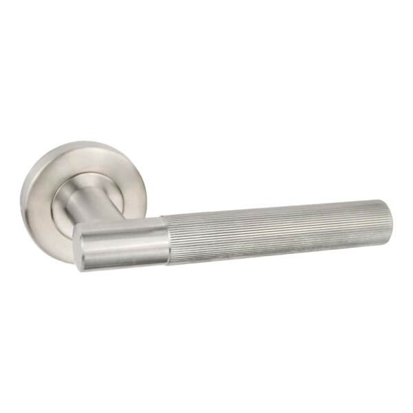 Ironmongery Geneva Satin Stainless Steel Tone Handle Hardware Privacy Pack