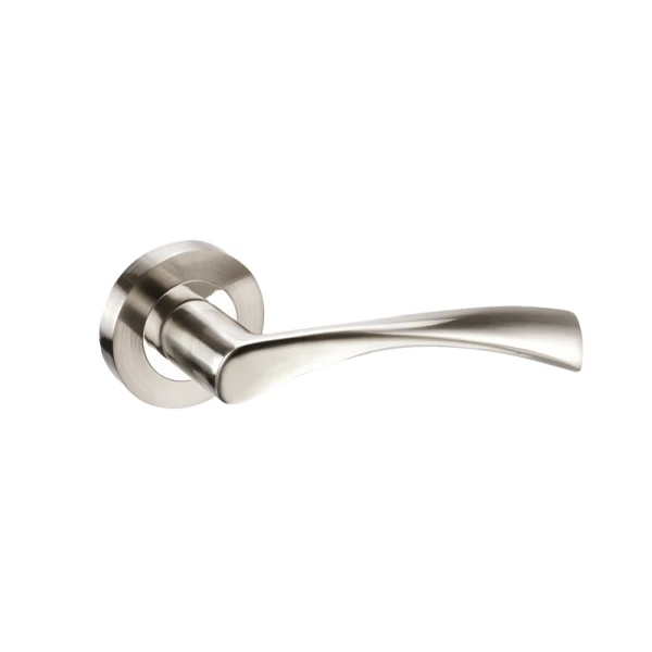 Ironmongery Lupus Satin Chrome Tone Privacy Handle Hardware Pack