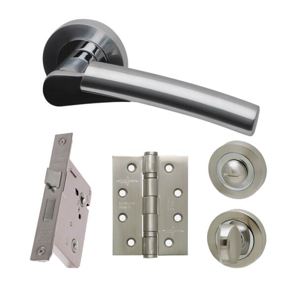 Ironmongery Neptune Privacy Handle Hardware Pack